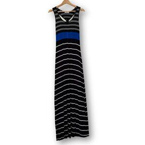 Calvin Klein Racer Back Striped Maxi Dress Size 8